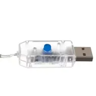 USB Světelný závěs koule 108 LED - teplá bílá