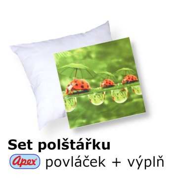 3D povláček na polštářek Apex - Berdy - set Polštářek s výplní + Povláček