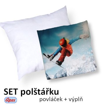 3D povláček na polštářek Apex - Snowboard - Polštářek s výplní (100% pes kuličkové duté vlákno)