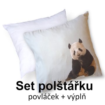 3D povláček na polštářek Apex - Panda - Polštářek s výplní (100% pes kuličkové duté vlákno)