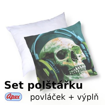 3D povláček na polštářek Apex - Muzika - set Polštářek s výplní + Povláček