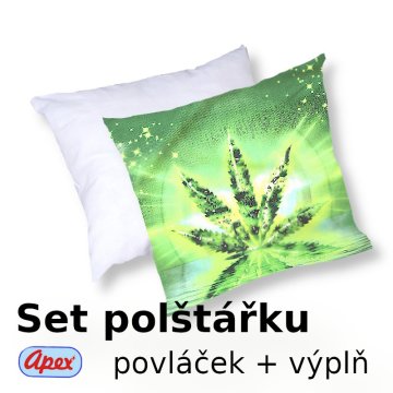 3D povláček na polštářek Apex - Tráva - set Polštářek s výplní + Povláček